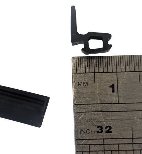 Contextual image showing the gasket installed in a typical Schuco window or curtain wall frame, demonstrating proper placement and fit within the aluminum extrusion channel